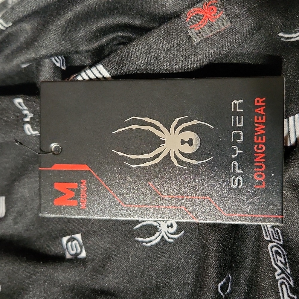 NWT Spyder Black Graphic Men's Jogger Loungewear Pants Size Medium - Picture 5 of 8